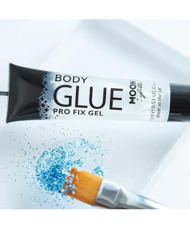 Pro Glitter Fix Gel Set by Moon Glow - Adhesive Primer for Face & Body - Fine, Chunky, Holographic, Iridescent & Bio Glitters - 6 Pack - Buy Online on GoSupps.com