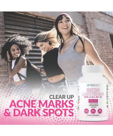 Terraform Nutrition Glutathione Skin Lightening Supplement - 1000mg per Serving - Clear Dark Spots and Acne Scars - 30 Servings - Buy Online on GoSupps.com