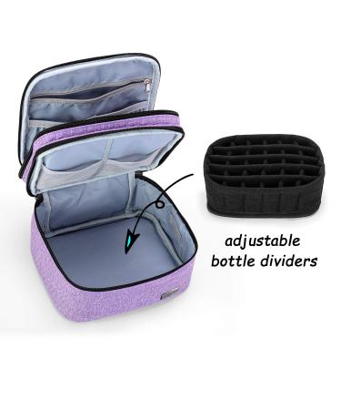 LUXJA Essential Oil Carrying Case - Holds 30 Bottles (5ml-30ml) - Lavender Double-Layer Organizer for Essential Oils and Accessories - Roller Bottles - Bag Only - Buy Online on GoSupps.com