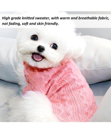 Cozy Pink Dog Sweater for Small & Medium Dogs - Warm Winter Pullover for Pets | Perfect for Cats Too - Buy Online on GoSupps.com