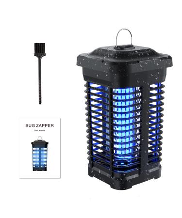 Bug Zapper for Outdoor and Indoor, High Powered 4200V Auto on/Off Electric Mosquito Zappers Killer, IPX4 Waterproof Insect Fly Trap Outdoor, 18W Electronic Light Bulb Lamp for Home Backyard Patio