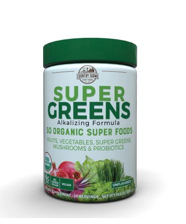 Country Farms Super Greens Alkalizing Formula Unflavored 10.6 oz (300 g)