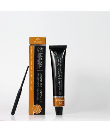 Makki Makki Intensive Professional Eyelash and Eyebrow Tint with Argan Oil and Huauronic Acid 08 Graphite Blonde 22 ml