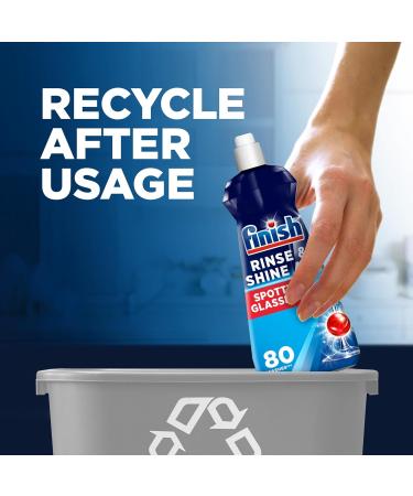 Finish | Finish Dishwasher Rinse & Shine Aid | Regular| Pack of 6 250ml each | For Drier Glasses and Spot Prevention 250 ml (Pack of 6) - Buy Online on GoSupps.com