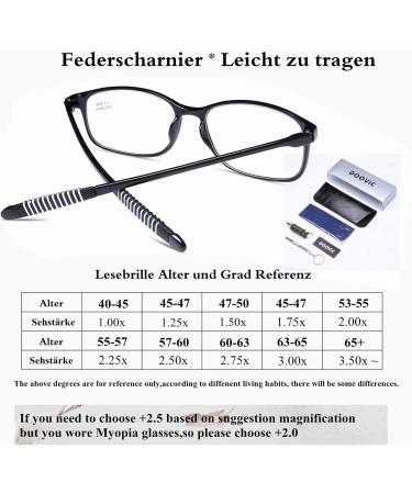 DOOViC Blue Light Filter Computer Reading Glasses for Unisex TR259-C - Glossy Black & 9 Color Options | Reduce Eye Strain Enhance Comfort - Buy Online on GoSupps.com