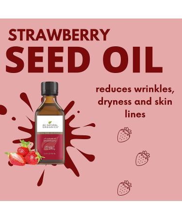 Strawberry Seed Oil - 100% Natural Cold Pressed Carrier Oil for Skin, Hair, Face, Lip, and Nails Care - Aromatherapy & Massage Oil - Essential Oil for Yoga, Sleep, Diffuser - 3.4 Oz - Buy Online on GoSupps.com