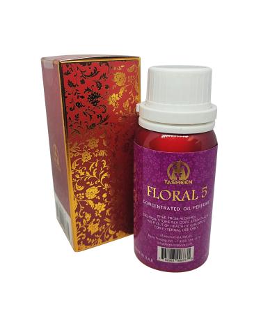 Yasmeen Floral 5 100 ML | Oil Perfume Concentrated 100 ML (3.4 Oz) | Unisex for Men and Women | Blended Fragrance in Dubai UAE Floral 5 3.4 Fl Oz (Pack of 1)