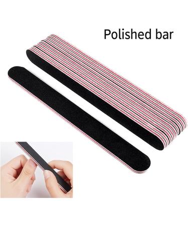 LEAQU Manicure Nail File Double-Sided Matte Black Sand Red Heart Manicure Pedicure Tool Emery Board Wear-Resistant Large Area 10pcs - Buy Online on GoSupps.com