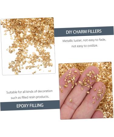 Beatifufu 1 Glass Chip Shiny Nail Stickers Epoxy Filling Irregular Glass Epoxy Fillers Manicure DIY Accessories Glass Charms Filling DIY Nail Art Crushed Glass Nail Art Stone DIY Fillers 0.5X0.3cm Golden - Buy Online on GoSupps.com