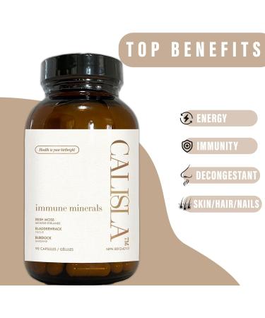 Calisla - Irish Sea Moss Bladderwrack Burdock Root capsules 90ct. - Sea Moss Capsules - HIGH POTENCY - Immune Minerals - Buy Online on GoSupps.com