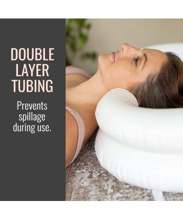 DMI Portable Inflatable Shampoo Bowl for Elderly, Disabled, and Bedridden - Wash Basin for Bedside Hair Washing, Cuts, Coloring - 24 x 20 White - Buy Online on GoSupps.com