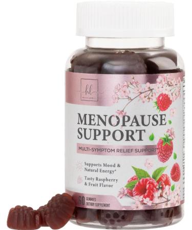 Menopause Supplements for Women Gummy - Menopause Relief Gummies Natural Hot Flash and Night Sweats Support - Perimenopause Energy Support Supplement Tasty Raspberry Pomegranate - 60 Gummies