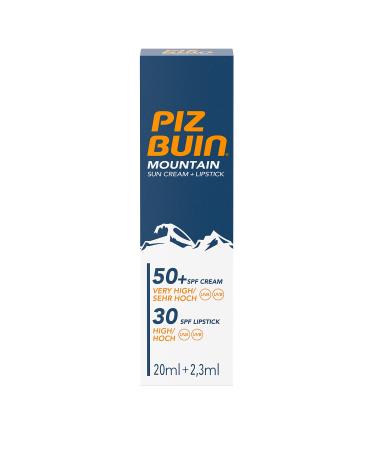 Piz Buin Mountain Suncream SPF50 and Lipstick SPF30.