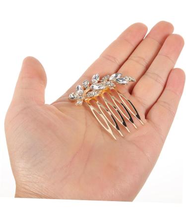Angoily Lenceria De Mujer Gold Leaf Bridal Hair Comb Women's Headdress Handmade Wedding Party Headdress Accessories Fashion Headdress (fs-golden Willow Leaves) Girl Bangs Comb Metal Small - Buy Online on GoSupps.com