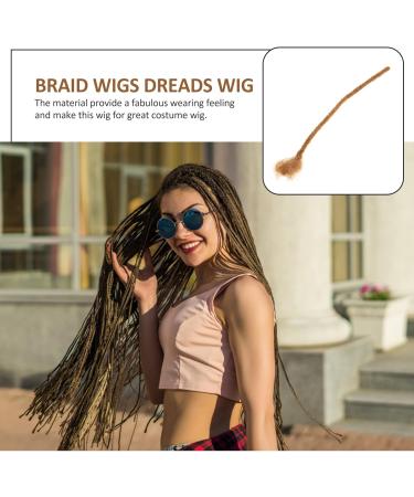 Minkissy Real Dreadlocks Faux Locs Wig Braids Wig Afro Wig Braid Wig Human Hair Dreadlock Extensions Long Hair Extension Wavy Wig Braided Wigs Hair Piece Real Hair To Weave - Buy Online on GoSupps.com