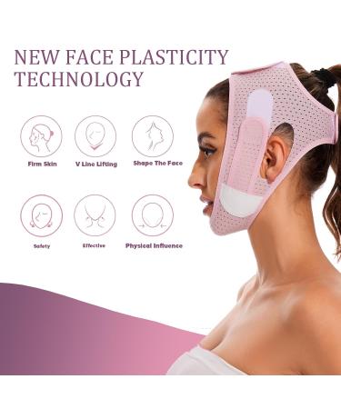 V-Line Mask Double Chin Reducer - Jawline Shaping Strap for Women | Sleep Slimming Face Lifting Tape & Jaw Exerciser - Buy Online on GoSupps.com