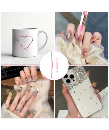 Rhinestone Picker Doting Pen - Dual-Ended Wax Pencil for Nail Art & DIY Crafts (Pink) | International Shipping Available - Buy Online on GoSupps.com