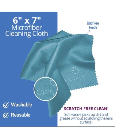 Microfiber Cleaning Cloths 12 Pack - Glasses Phone & Screen Cleaner in Vinyl Pouch | Premium Blue Cloths for Electronics & Camera Lens - Buy Online on GoSupps.com