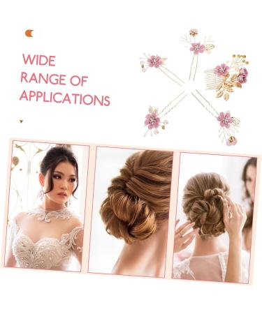 FRCOLOR 1 Set Golden Leaf Hair Comb Hair Ornaments Handmade Bridal Headdress Flower Insert Comb Hair Accessories Set Hair Accessories for Hair Accessories for Women Flower Hair Combs - Buy Online on GoSupps.com