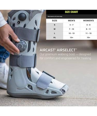 Aircast Walking Boot for Sprained Ankle | Orthopedic Walker Brace | Universal Fit Medical Boot with Air Cast Tube Sock | Medium Bundle with Lumintrail Bag - Buy Online on GoSupps.com