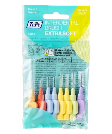 Tepe Interdental Brush Extra Soft Set 6 Sizes 8 Pack Personal Care 8 Count (Pack of 1) Multicolor