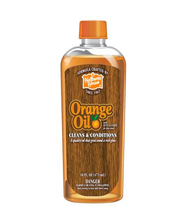 Orange Oil Cleaner 16oz w/ Sun-Guard for Fine Wood Cleans & Conditions Removes Soap Scum from Shower Doors Stainless Tile & Sinks Natural Oil that gives wood a Rich Glow