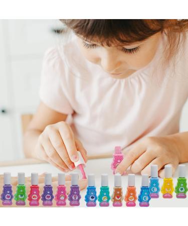 Care Bears Non-Toxic Nail Polish Set for Kids | 15 pcs with Stickers & Toe Spacers | Peelable & Quick Dry | Perfect Birthday Gift for Ages 3+ by Townley Girl - Buy Online on GoSupps.com