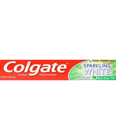 Colgate Sparkling White Gel Toothpaste 2.5 oz - Mint Zing (Pack of 6) | International Shipping Available - Buy Online on GoSupps.com