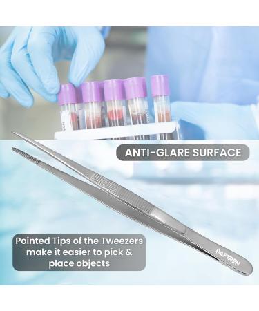 AFTREN High Precision Straight Tweezers - Stainless Steel Serrated Tweezers for Doctors | 7.5 Laboratory Tool - International Shipping Available - Buy Online on GoSupps.com