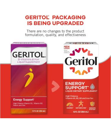 Geritol Liquid Energy Support B-Vitamins 12 Fl Oz (Pack of 2) - Buy Online on GoSupps.com