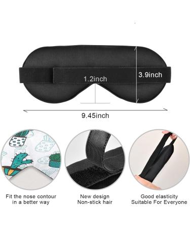 WELLDAY Cartoon Cactus Sleep Mask - Adjustable Night Eye Shade for Men and Women - Buy Online on GoSupps.com