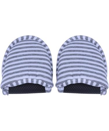 Keenso Reisen Foldable Slippers - Soft Portable Slipproof Indoor Travel Slippers for Women | Gray Stripes - Buy Online on GoSupps.com