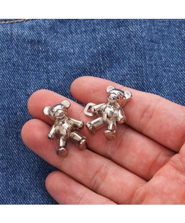 8 Pcs Bear Adjustable Waist Buckle Extenders - Fashion Jean Button Pins for Women Skirt Pant Jeans (8 Colors) - Buy Online on GoSupps.com