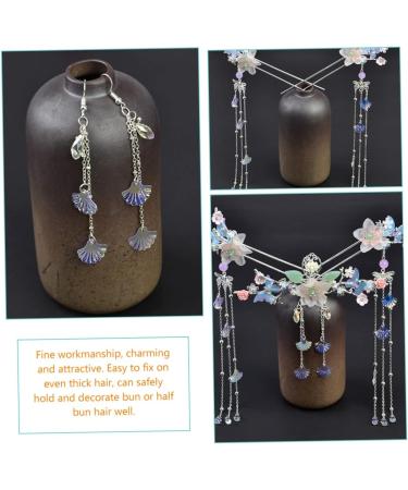 minkissy 1 Set Hairpin Hairpin Chinese Tassel Hair Sticks Woman Tassel Hairpin Chinese Hair Hanfu Hair Tassel Ornament Earrings for Women Hair Style Hair Fork Classical Decorate Miss Alloy - Buy Online on GoSupps.com