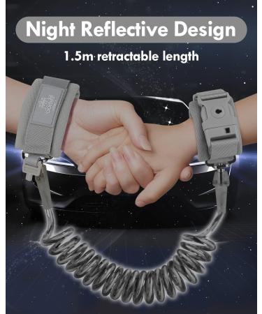 Lehoo Castle Anti Lost Safety Wrist Link for Toddler - Child Walking Leash with Lock - 2021 New Upgraded (Grey) - Buy Online on GoSupps.com