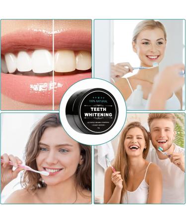 Omlalayi Teeth Whitening Powder - 2er-Pack Activated Charcoal for Stain Removal & Fresh Breath | Natural Tooth Cleaning Solution - Buy Online on GoSupps.com