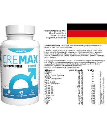Eremax Forte - 60 Capsules | Boost Male Performance & Vitality - Buy Internationally - Buy Online on GoSupps.com