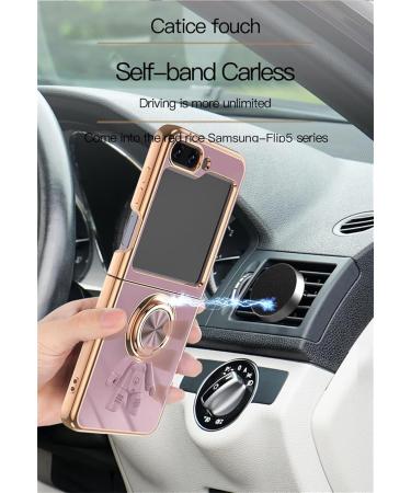 Buy Tivenfezk Astronaut Stand Case for Samsung Galaxy Z Flip 5 - Ultra Thin Scratch-Resistant 360 Ring Soft Silicone Cover in Purple - Buy Online on GoSupps.com