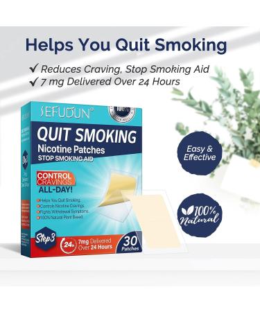 Nicotine Patches 7 mg Step 3 - Stop Smoking Aid 30 Count - Buy Online on GoSupps.com