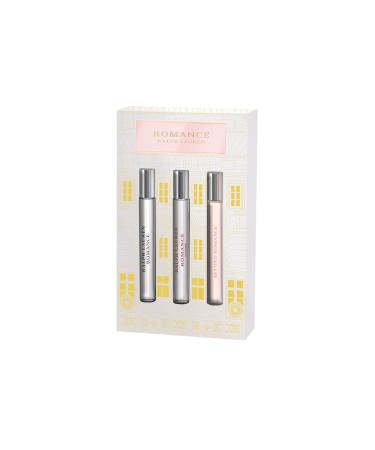 Ralph Lauren - Romance Discovery Perfume Set - 3-Piece Travel Size Set - Floral Scented Fragrances with Rose Sandalwood Vanilla & Jasmine Notes - 0.3 Fl Oz Each