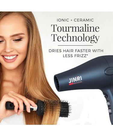 Jinri 1875W Professional Ionic Salon Hair Dryer - Lightweight Corded 2 Speed & 3 Heat Settings with Cool Button Concentrator Diffuser & Styling Pik Comb - International Shipping Available - Buy Online on GoSupps.com