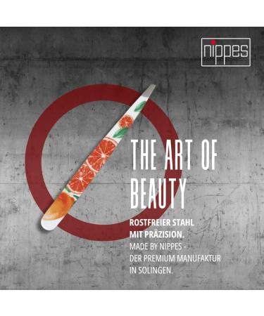 Nippes CITRUS cosmetic tweezers grapefruit | bevelled tip | stainless steel | colourful lacquer | 9 cm long | fine tweezers | tear off eyebrow tweezers - Buy Online on GoSupps.com