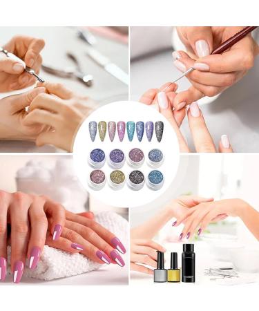  Missmisq Glitter Gel Sparkling Pedicure Gel | 8 Glitter Colors Kit for Nail Care Manicure and Pedicure Creations for Women - Buy Online on GoSupps.com