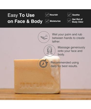 Jasmine Handmade Soap | 100% Pure Natural Cold Process Soap with Essential Oils & Exotic Herbs (5 Oz) - Best International Shipping - Buy Online on GoSupps.com