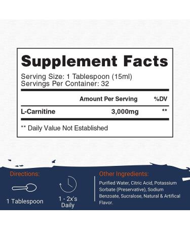 Gaspari Nutrition Liquid L-Carnitine 3000 Stimulant Free Non-GMO Gluten Free Energy Boost & Metabolism Support (32 Servings Orange Pineapple - Buy Online on GoSupps.com