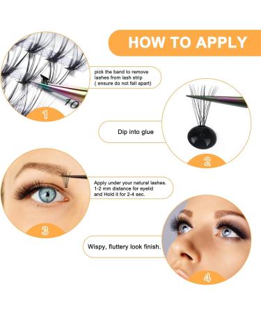 20D 0.07D 16mm Cluster Lashes - 120 Pcs Individual C D Curl B&Q LASH DIY Eyelash Extensions at Home - Individual Eyelashes - 10D to 20D - B&Q LASH - Buy Online on GoSupps.com