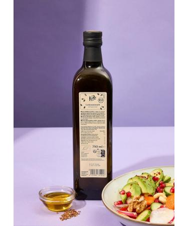KoRo - Organic linseed oil 750 ml - cold pressed - sweet nutty taste - ideal in salads porridges etc. - Buy Online on GoSupps.com