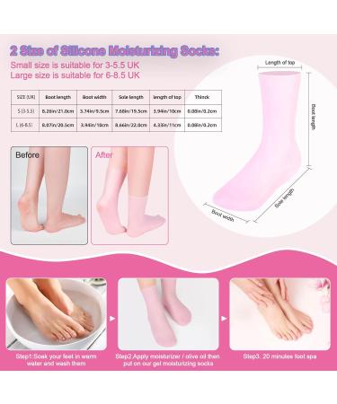 Foot Peel Mask Skin So Soft Foot Mask DYKOOK 1 Pair of Silicone Moisturising Socks Feet Hard Skin Remover Foot Care Footmask Socks Foot Spa Socks for Dry Feet Hard Skin Cracked Heel Dry Skin(S) - Buy Online on GoSupps.com