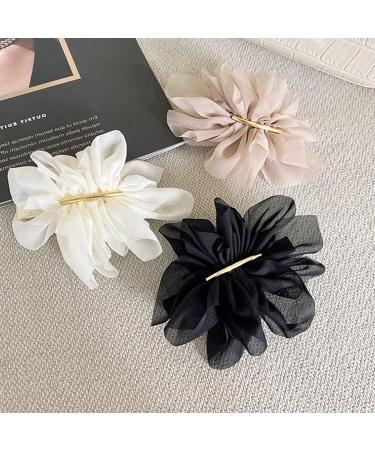 scicent Hair Clips for Women Temperament Flower Shape Hairpin French Barrette Hair Clip Daily Curling Hair Accessories for Women Girls Khaki - Buy Online on GoSupps.com