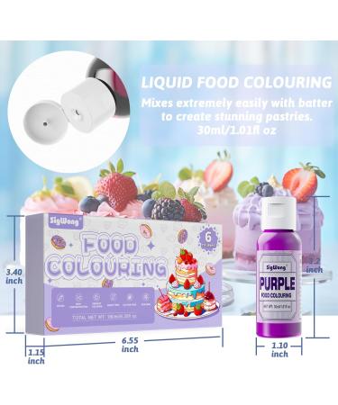 Food Colouring Set - 6 Vibrant 30ml Food Grade Liquid Food Colouring Edible Icing Colours for Dessert Decoration Cake Decorating Baking Easter Eggs Holiday Biscuits - Vegan 30 ml (Pack of 6) 180.0 - Buy Online on GoSupps.com